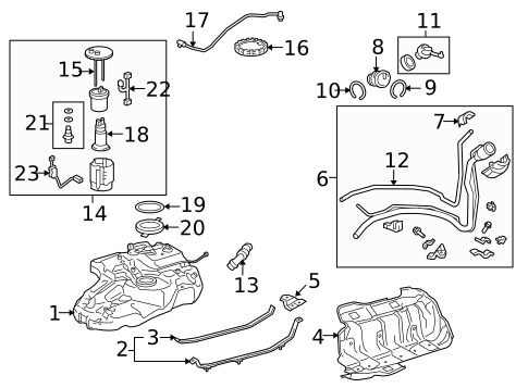 Fuel System Components for 2015 Lexus RX350 #1
