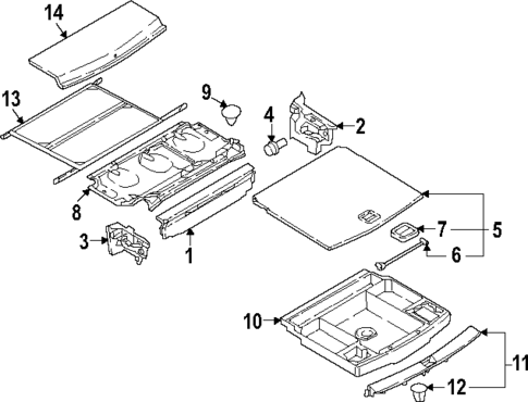 Interior Trim - Rear Body for 2019 Volkswagen Tiguan #1