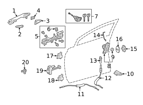 Front Door for 2016 Lexus RX450h #1