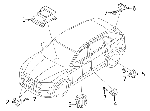 Air Bag Components for 2021 Audi e-tron Quattro #1