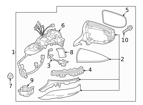 Outside Mirrors for 2025 Lexus ES300h #2