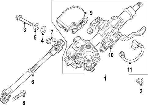 Steering Column Assembly for 2025 Kia Niro EV #0