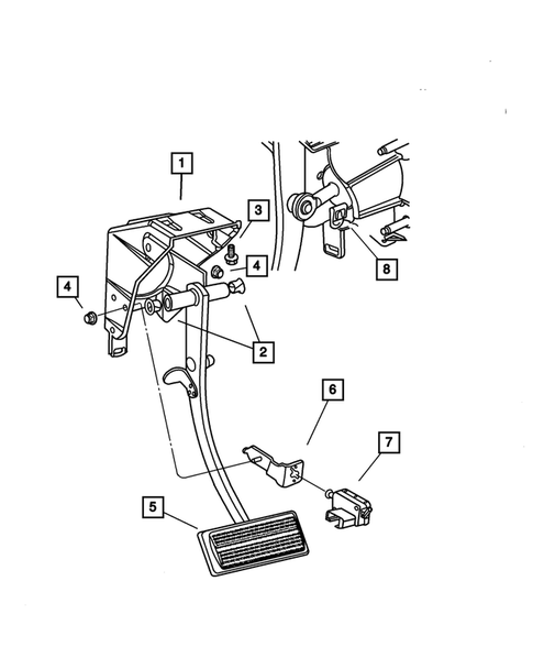 Brake Pedals for 2002 Chrysler Voyager #0