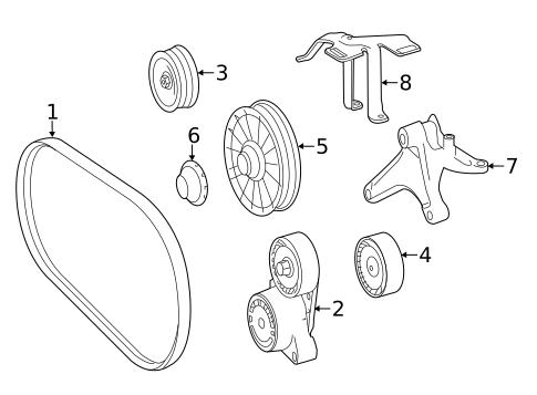 Belts & Pulleys for 2014 Mercedes-Benz CLS63 AMG S #0