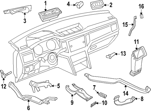 Ducts for 2025 Volkswagen Atlas #0