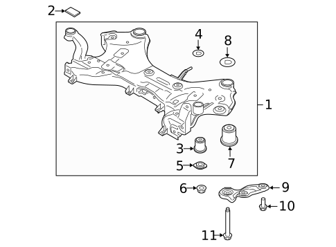 Suspension Mounting for 2019 Hyundai Santa Fe #0