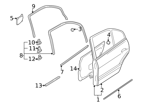 Door & Components for 2003 Mitsubishi Galant #0