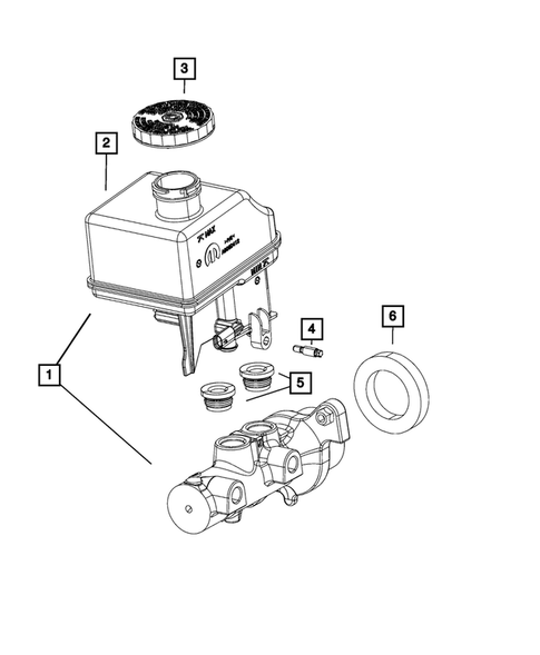 Brake Master Cylinder for 2019 Ram 3500 #3