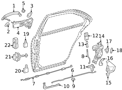 Rear Door for 2005 Mercedes-Benz S600 #1