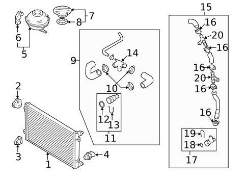 Radiator & Components for 2006 Audi TT Quattro #0