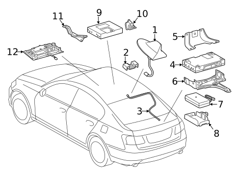 Communication System Components for 2011 Lexus GS460 #0