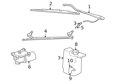 Wiper & Washer Components for 2003 Dodge Ram 3500 Van #0