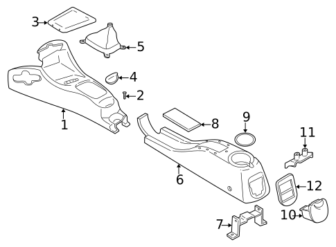 Center Console for 2000 Hyundai Accent #0