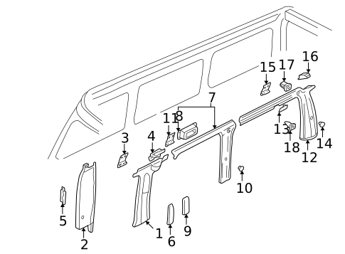 Interior Trim - Side Panel for 1997 Volkswagen EuroVan #0