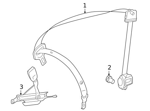 Seat Belt for 2007 Mercedes-Benz CL600 #1
