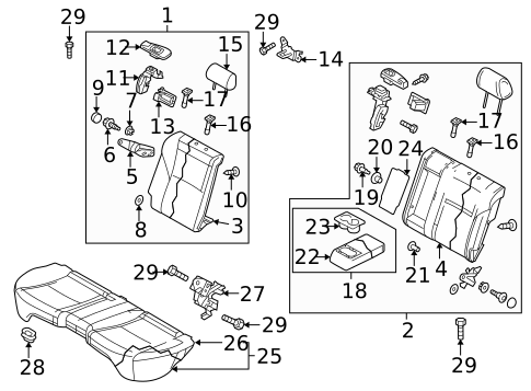 Rear Seat Components for 2012 Mazda 3 #1