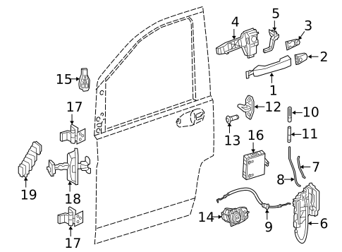 Lock & Hardware for 2021 Mercedes-Benz Metris #1