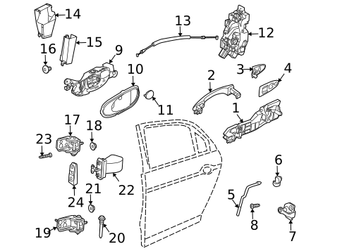 Lock & Hardware for 2009 Jaguar Vanden Plas #1