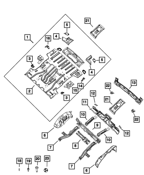 Floor Pans for 2023 Jeep Grand Wagoneer #1