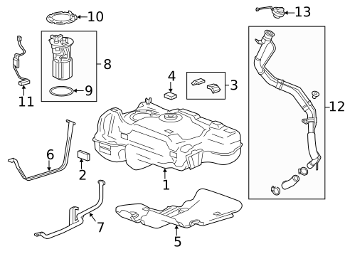 Fuel System Components for 2020 Chevrolet Trax #1