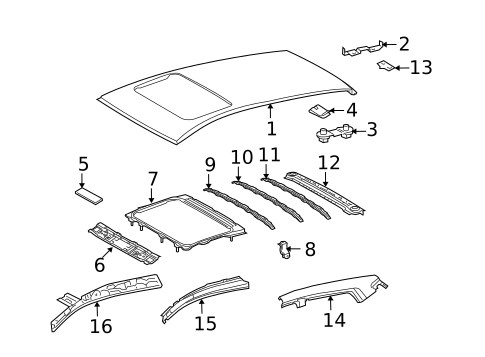 Roof & Components for 2009 Toyota Matrix #0