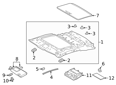 Interior Trim - Roof for 2025 Lexus LC500h #0