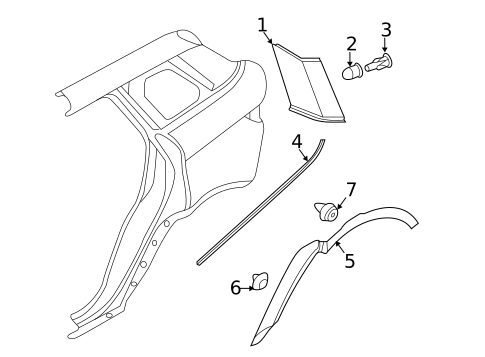 Exterior Trim - Quarter Panel for 2012 Land Rover Range Rover Evoque #1