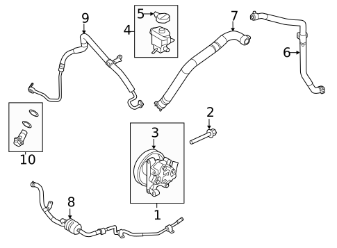 Pump & Hoses for 2015 Lincoln MKX #0
