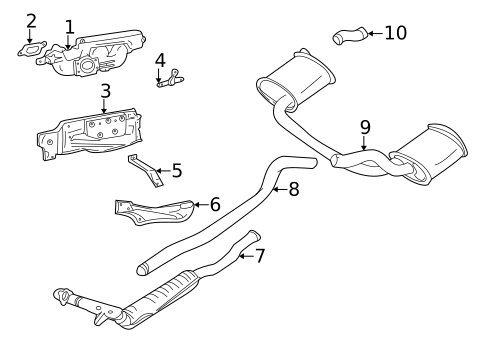 Exhaust Components for 1999 Volvo V70 #1