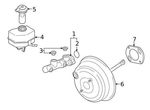 Master Cylinder - Components On Dash Panel for 2015 BMW X5 #0