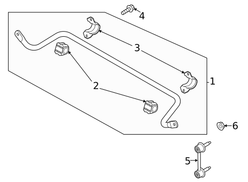 Stabilizer Bar & Components for 2021 Genesis GV80 #1