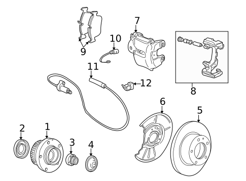 Front Brakes for 1998 BMW Z3 #0