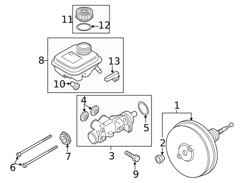 Master Cylinder - Components On Dash Panel for 2015 Audi R8 #1