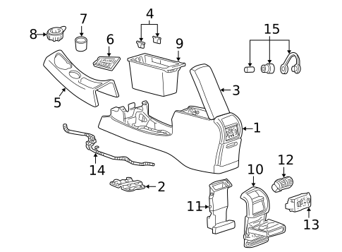 Center Console for 2002 Ford Explorer Sport #0