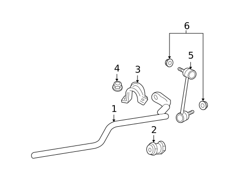 Stabilizer Bar & Components for 2006 Lincoln Zephyr #0