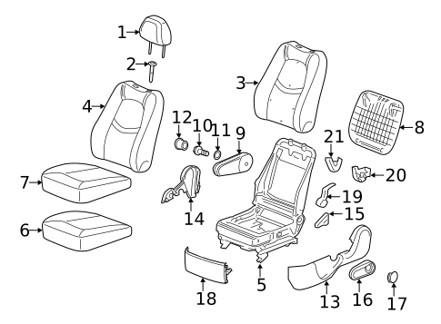 Front Seat Components for 2007 Chevrolet HHR #0