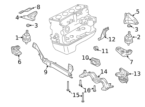 Engine & Trans Mounting for 2007 Audi A4 Quattro #2