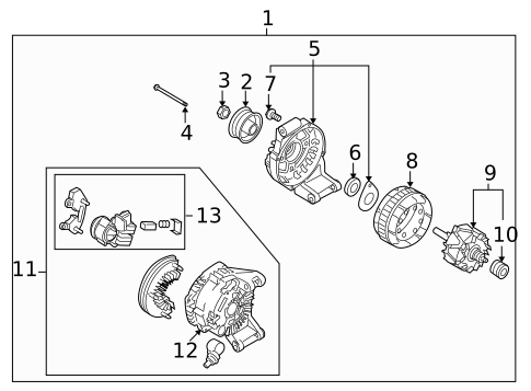 Alternator for 2009 Mazda 5 #1