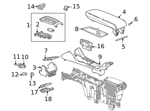 Center Console for 2024 Chevrolet Trax #9