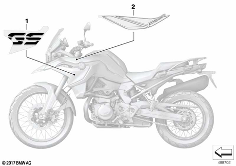 Stickers, Labels, Adhesive Film Strips for 2020 BMW-Motorrad F 850 GS #1