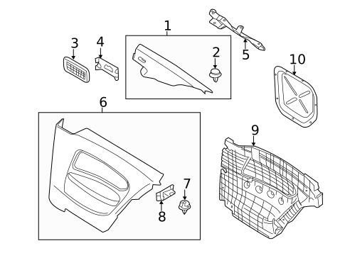 Interior Trim - Quarter Panels for 2012 BMW 128i #1