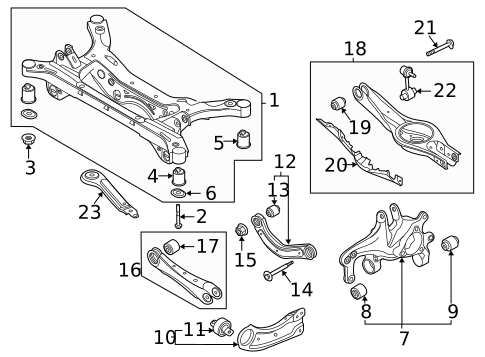 Rear Suspension for 2024 Hyundai Sonata #0