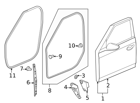 Door & Components for 2010 Saab 9-5 #0