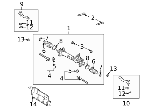 Steering Gear & Linkage for 2003 Lexus ES300 #0