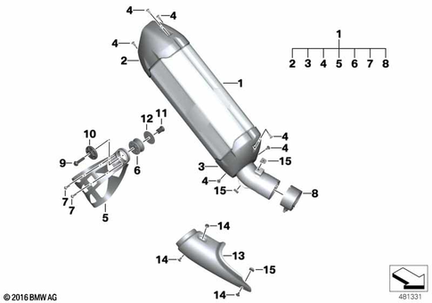 Exhaust System Parts with Mounts for 2019 BMW-Motorrad R 1250 GS #0