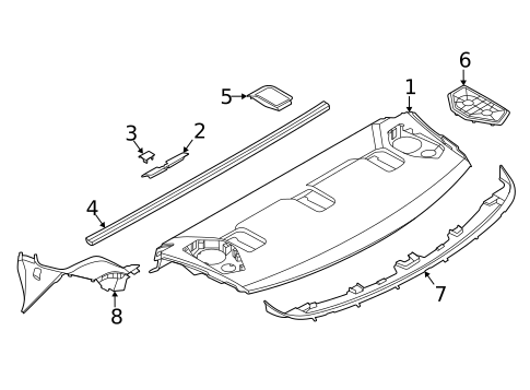 Interior Trim - Rear Body for 2023 BMW M235i xDrive Gran Coupe #1