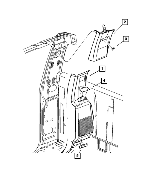 Panels-Moldings-Scuff Plates, Pillar, Cowl, 1/4 Panel Trim and Cargo Covers for 2010 Dodge Dakota #1