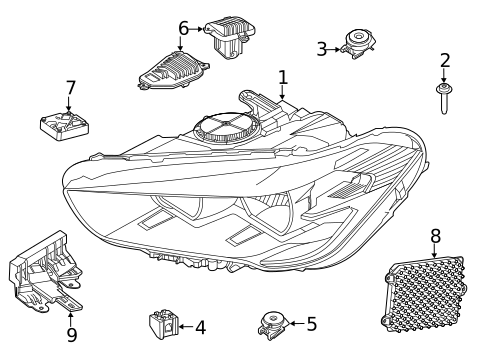 Headlamp Components for 2022 BMW X1 #1