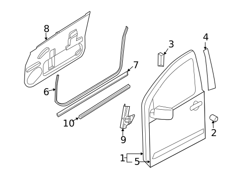 Door & Components for 2004 INFINITI QX56 #0