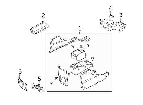Center Console for 2005 Ford Escape #2
